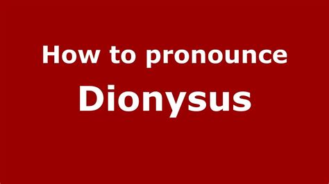 gucci dionysus pronounce|How To Say Dionysus .